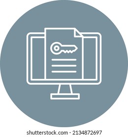 Keywords Line Circle Symbol Vektorbild. Kann auch für Web-Apps, mobile Apps und Printmedien verwendet werden.