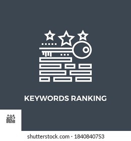 Keywords Ranking icon vector. Flat icon isolated on the black background. Editable EPS file. Vector illustration.