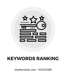 Keywords Ranking icon vector. Flat icon isolated on the white background. Editable EPS file. Vector illustration.