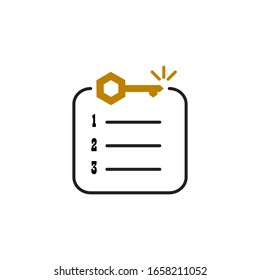 keywords and register icon design. vector illustration
