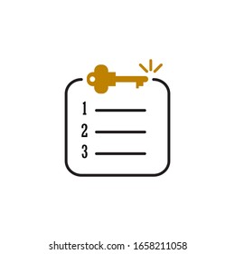 keywords and register icon design. vector illustration