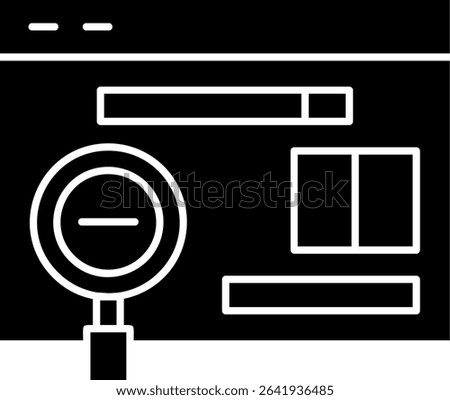 Keywords Search Glyph Vector Icon Design