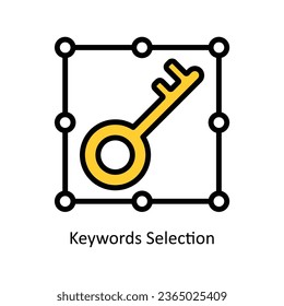 Keywords Selection vector Fill outline icon illustration. EPS 10 File.