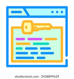 keywords seo color icon vector. keywords seo sign. isolated symbol illustration