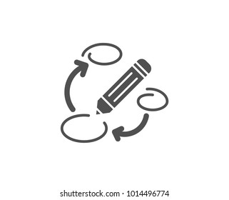 Keywords simple icon. Pencil symbol. Marketing strategy sign. Quality design elements. Classic style. Vector