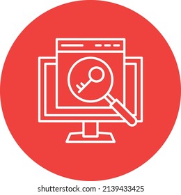 Icono vector de palabras clave. Se puede usar para imprimir, móviles y aplicaciones web.