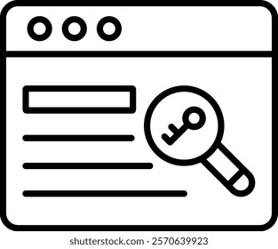 Keywords vector icon. Can be used for printing, mobile and web applications.