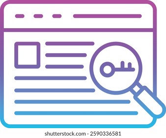 Keywords vector icon. Can be used for printing, mobile and web applications.