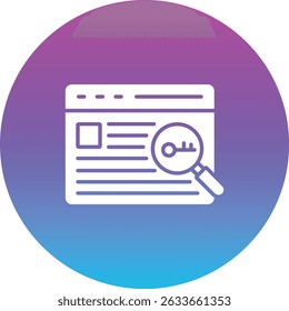 Ícone de vetor de palavras-chave. Pode ser usado para impressão, aplicativos móveis e da Web.