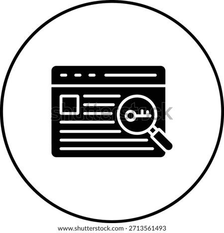 Keywords vector icon. Can be used for printing, mobile and web applications.