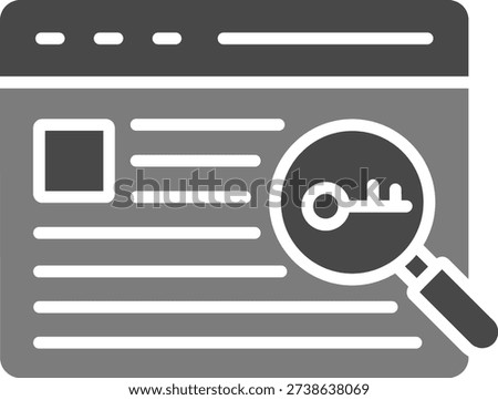 Keywords vector icon. Can be used for printing, mobile and web applications.