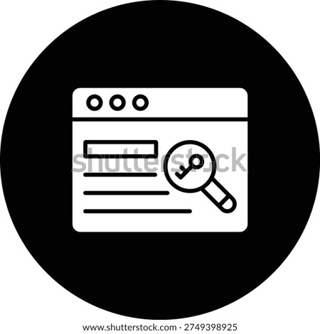 Keywords vector icon. Can be used for printing, mobile and web applications.