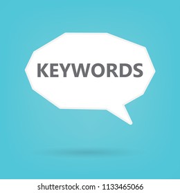 keywords word on speech bubble- vector illustration
