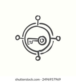 keywordsicon, isolated handdrawn icon theme seo