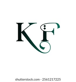 kf abstract alphabet wordmark icon emblem symbol business logo design