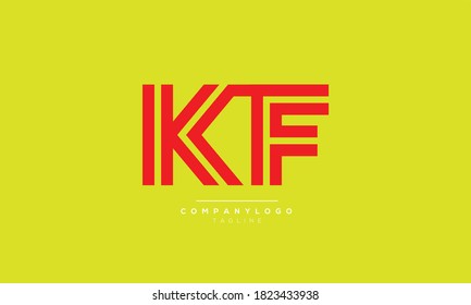 KF abstract initials monogram letter text alphabet logo design