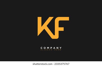 KF Alphabet letters Initials Monogram logo FK, K and F