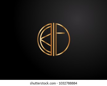 KF circle shape gold color design