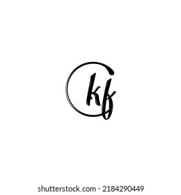 KF fashion initial logo concept in high quality professional design that will print well across any print media