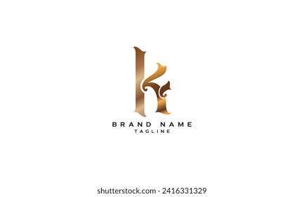 KF, FK, Abstract initial monogram letter alphabet logo design