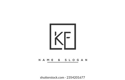 KF,  FK   Abstract  Letters  Logo  Monogram