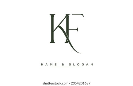 KF,  FK   Abstract  Letters  Logo  Monogram