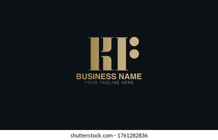 KF  initial based minimal logo design typography vector 