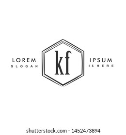 KF Initial beauty monogram logo vector