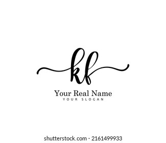 Kf Initial Beauty Monogram Logo Vector Stock Vector (Royalty Free ...