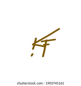 Kf initial handwriting 
Kf handwritten logo for identity