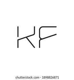 kf initial letter vector logo