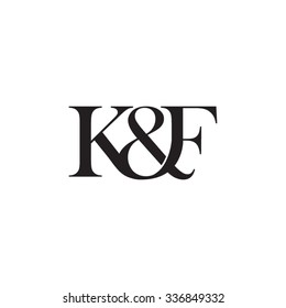 K&F Initial logo. Ampersand monogram logo