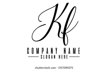 KF Logo-Design. KF-Buchstabenlogo, Vektorgrafik, Vektorgrafik