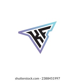 KF letter combination cool logo esport or gaming initial logo as a inspirational concept design