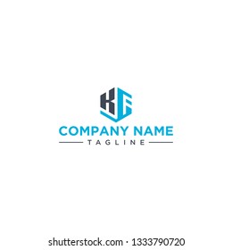 KF letter icon hexagon shape