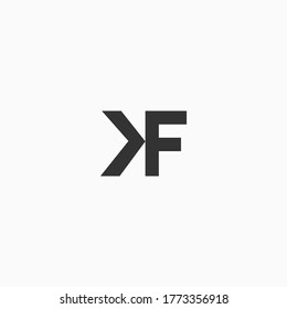 Kf Letter Initials Logo Vector