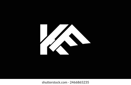 Plantilla de diseño de logotipo de letra KF