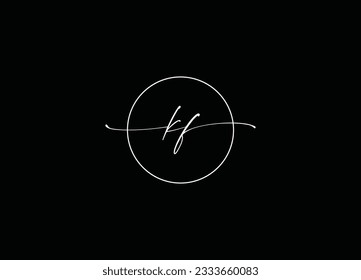 KF Letter Logo Design And  Vector Template Logo