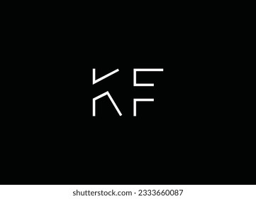 Logo De Diseño De Logotipo De Letra KF Y Logo De Plantilla De Vector