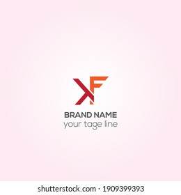 KF letters vector logo design, Creative KF initials logo design 