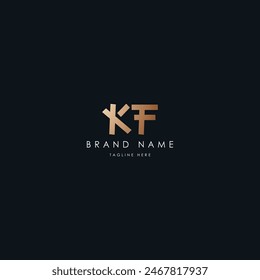 KF letters vector logo design