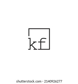 KF line concept logo in high quality professional design that will be best for your companies