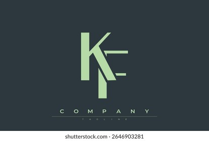 KF Modern Initials Logo Design. Branding logo with stylized initials showcasing bold design and modern aesthetic. Ideal for professional business branding or creative projects focusing on minimalistic