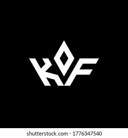 Kf Monogram Logo Crown Shape Luxury Stock Vector (Royalty Free ...