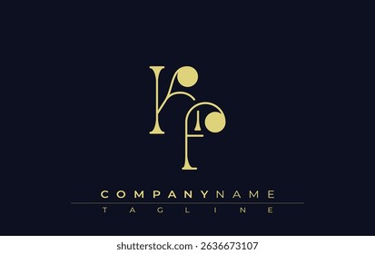 KF Typography Logo Design. Stylish monogram design depiction featuring the letters K and F combined in an artistic signature style, delivering a unique and creative visual representation.