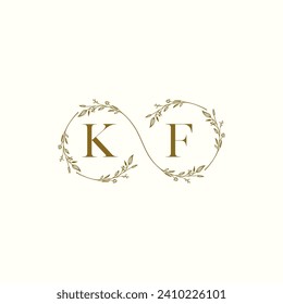 KF wedding infinity in elegant monogram with high quality professional design that will print well