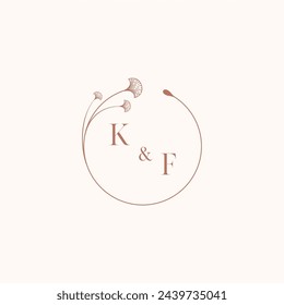 KF wedding monogram logo designideas as inspiration