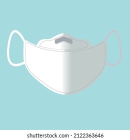 KF94 mask with light blue background