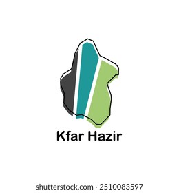 Kfar Hazir map.vector map of the Lebanon Country. Borders of for your infographic. Vector illustration design template