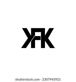 kfk lettering initial monogram logo design